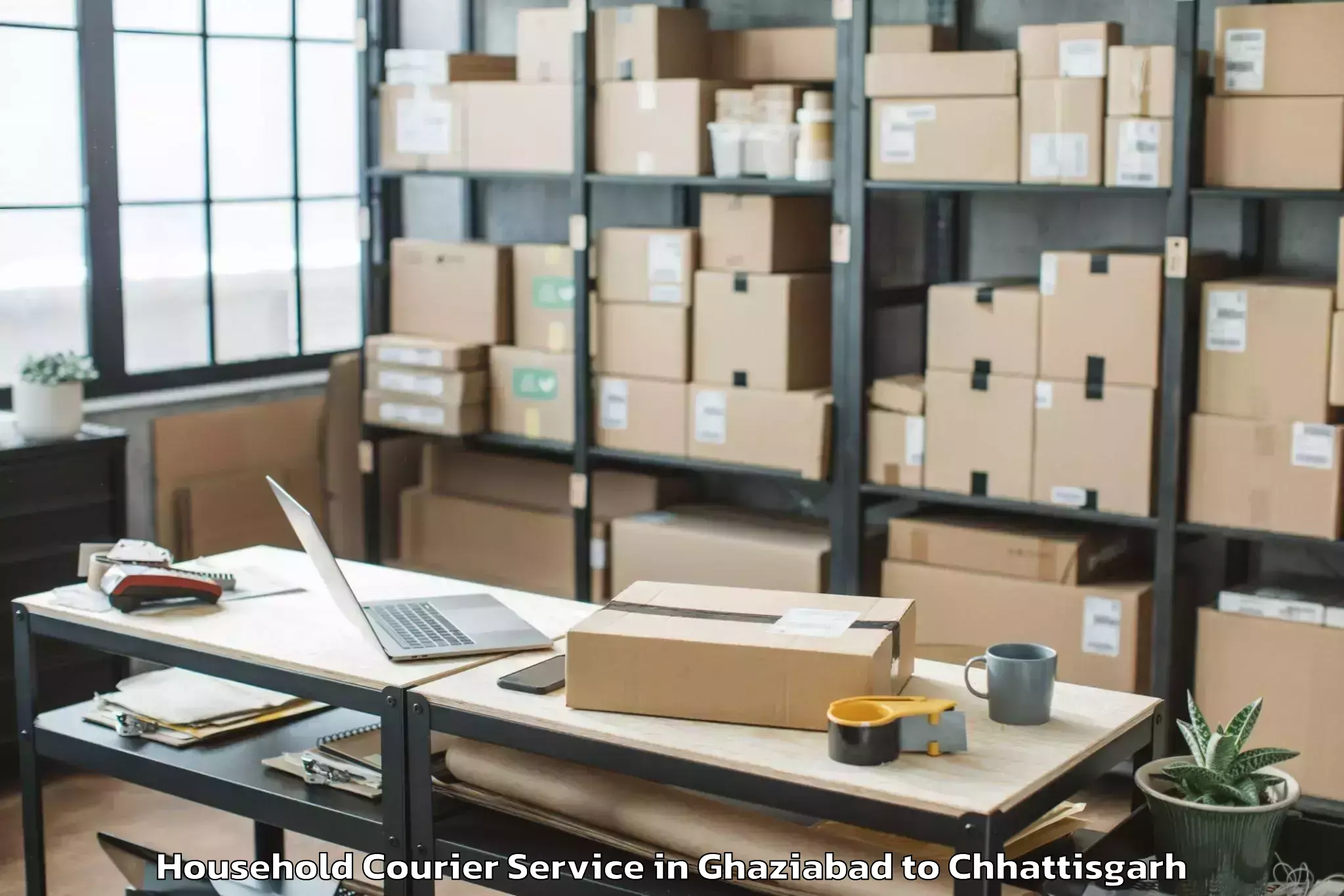 Comprehensive Ghaziabad to Bhilai Household Courier